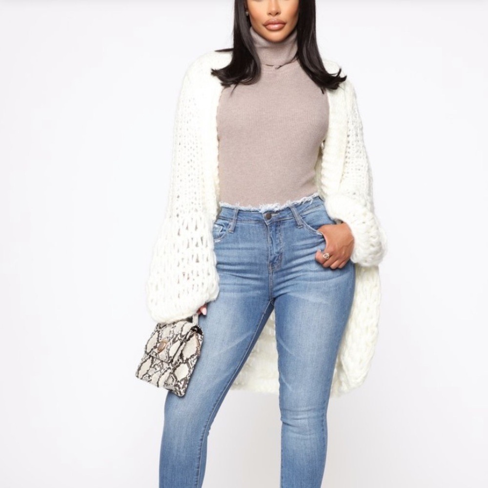 NWT Fashion Nova Say It Again Cardigan - Ivory